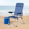AKTIVE La Palma 62414 Strandstühle, zusammenklappbar, Aluminium und Textilen, Rückenlehne 4 Positionen, Tragkraft 110 kg, Tragegriffe, Blau, Modell La Palma Bild 2
