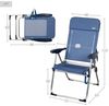 AKTIVE La Palma 62414 Strandstühle, zusammenklappbar, Aluminium und Textilen, Rückenlehne 4 Positionen, Tragkraft 110 kg, Tragegriffe, Blau, Modell La Palma Bild 3