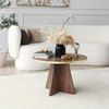 Dmora Couchtisch Elnath 60 x 60 x 40h cm Gold, Zeitungsablage Bild 4