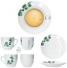 MamboCat Tasse 6er Set Eukalyptus Kaffeetassen mit Untertassen 6 Personen Porzellan, Porzellan Bild 4