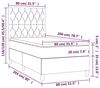 vidaXL Boxspringbett mit Matratze Hellgrau 80x200 cm Samt 3143169 Bild 3