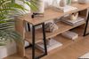 Hanah Home Stylish TV Stand with Metal Frame, Sapphire & Black, 123.6 x 30 x 48.6 cm | 100% Melamine Coated Particle Board, 18 mm Thick | Modern & Durable Design Bild 4