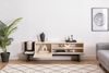 Hanah Home Stylish TV Stand, 175 cm Wide, Beige & Anthracite | 100% Melamine Coated Particle Board, 18 mm Thick | Modern Design for Living Room & Entertainment Spaces Bild 4