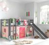 Vipack Spielbett 'Pino' inkl. Rutsche mit Textilset Vorhang und 3 Taschen 'Spring' Bild 2