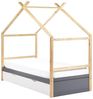 Kinderbett Haus Kiefernholz ORGEVAL 90 x 200 cm mit Stauraum Grau Bild 4
