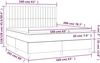 vidaXL Boxspringbett mit Matratze Hellgrau 160x200 cm Stoff, Härtegrad: H2 [3141945] Bild 3
