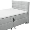 Boxbett >Mariborsko< Liegefläche 120x200 cm, Motor, Bezug silver - 131x112x210cm (BxHxT) Bild 5