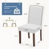DUMOS Esszimmerstühle 4er Set, Elegant und Schön Modern Stühle Esszimmer, Leinenstoff Gepolstert küchenstühle, Kratzfester Boden Esszimmerstuhl Geeignet für Küche, Wohnzimmer, Schlafzimmer (Grau) Bild 5