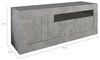 Dmora - Fernsehschrank Braies, Ständer für Wohnzimmerfernseher, Niedriges Wohnzimmer-Sideboard, TV-Ständerbasis, Made in Italy, 138x42 h56 cm, Zement Bild 4
