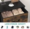 YITAHOME Kommode,Kommode mit 5 Schubladen,Schrank,Stoffschubladen mit Griffen,mit Stabiler Stahlrahmen,Dauerhaft,Rustikal Braun Bild 5