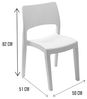 Dmora - Outdoor-Stuhl Tropea, Stuhl für Esstisch, Outdoor-Sessel, Gartensitz, 100% Made in Italy, 50 x 51 x 82 cm, Weiß Bild 2