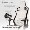 noblechairs Epic Gaming Stuhl - Bürostuhl - Schreibtischstuhl - PU-Kunstleder - Inklusive Kissen - Weiß/Schwarz Bild 3