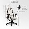 noblechairs Epic Gaming Stuhl - Bürostuhl - Schreibtischstuhl - PU-Kunstleder - Inklusive Kissen - Weiß/Schwarz Bild 2