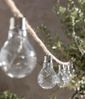 Dehner LED Solarleuchte Lichterkette Manaus, mit 10 warmweißen Glühbirnen, Warmweiß, IP44, Kunststoff/Hanf, Farben natur/transparent/silber Bild 3
