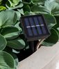 Dehner LED Solarleuchte Lichterkette Manaus, mit 10 warmweißen Glühbirnen, Warmweiß, IP44, Kunststoff/Hanf, Farben natur/transparent/silber Bild 5
