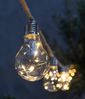 Dehner LED Solarleuchte Lichterkette Manaus, mit 10 warmweißen Glühbirnen, Warmweiß, IP44, Kunststoff/Hanf, Farben natur/transparent/silber Bild 4
