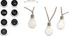 Dehner LED Solarleuchte Lichterkette Manaus, mit 10 warmweißen Glühbirnen, Warmweiß, IP44, Kunststoff/Hanf, Farben natur/transparent/silber Bild 2