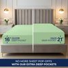 Utopia Bedding Queensize-Spannbetttuch, tiefe Taschen, extra tiefes Spannbetttuch, passend für Matratzen bis zu 53,3 cm, schrumpft und lichtbeständig, pflegeleicht, nur 1 Spannbetttuch, tiefe Tasche Bild 3
