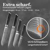 Wakoli Messer-Set Mikata 4er Damast Küchenmesser Set Klingen 8 bis 18 cm (Damastmesser mit Geschenkbox, 4-tlg, 4er Damastmesser Set), VG10 Kern, langanhaltende Schärfe, ergonomischer Griff Bild 4