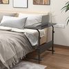 DlandHome Laptoptisch Höhenverstellbar mit Rollen 80 cm Betttisch Beistelltisch pflegetisch auf Rollen Computertische Mobiler Schreibtisch Laptop Ständer für krankenbett Büro Schlafzimmer Schwarz Bild 2