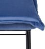DRW Hocker aus Samt und Metall in Blau und Schwarz Bild 3