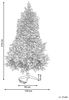 Künstlicher Weihnachtsbaum mit LED Beleuchtung schneebedeckt 210 cm weiß TATLOW Bild 3