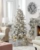 Künstlicher Weihnachtsbaum mit LED Beleuchtung schneebedeckt 210 cm weiß TATLOW Bild 2