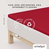 Schlafgut 'PURE TOPPER' Spannbettlaken, für Topper bis 10 cm Höhe, Red Deep, S 90x190cm - 100x220cm, 100% Bio-Baumwolle Bild 2