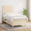 vidaXL Boxspringbett mit Matratze Creme 90x190 cm Stoff 3142142 Bild 2