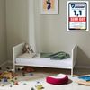 Kids Collective Babybett umbaubar zu Kinderbett 60x120 cm mit Matratze und Lattenrost, Raufallschutz Vollholz 120 x 60, weiss sehr stabil Made in Europe Bild 2