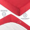 Blumtal® Premium Topper Spannbettlaken 200x200 cm Jersey im 2er Set - Oeko-TEX zertifiziertes Bettlaken 200x200 Baumwolle 100% - Spannbetttuch 200x200 Topper bis 10cm Höhe - Bettlaken für Topper - Rot Bild 4
