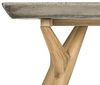 SAFAVIEH Outdoor with Concrete Coffe Table with Wood Legs, in Dark Grey Bild 5