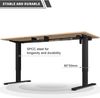 JUMMICO Schreibtisch elektrisch höhenverstellbar mit 4-Stufiger Memory Funktion, Beige, 180x80 cm Bild 5