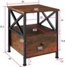 tectake Nachttisch Falkirk (1-St, 1 tlg), Industrial Style Bild 2