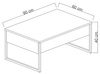 Dmora - Wohnzimmertisch Canis, Niedriger Wohnzimmertisch, Kaffeeregal, Couchtisch für Sofa, 90x60h40 cm, Weiß und Gold Bild 2