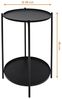 Spetebo Beistelltisch Metall schwarz rund mit 2 Ablagen - 48 x 28 cm (Anzahl, 1-St, Stück), Stabil, pflegeleicht und langlebig Bild 3