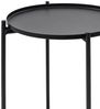 Spetebo Beistelltisch Metall schwarz rund mit 2 Ablagen - 48 x 28 cm (Anzahl, 1-St, Stück), Stabil, pflegeleicht und langlebig Bild 5