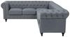 Ecksofa Polsterbezug hellgrau rechtsseitig CHESTERFIELD Bild 4