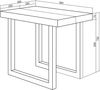 Skraut Home | Ausziehbarertisch | Multifunktionaler ausziehbarer | 160 | Für 8 Gäste | Massivholz Beine | Moderner Stil | Eiche Bild 5