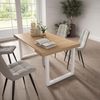 Skraut Home | Ausziehbarertisch | Multifunktionaler ausziehbarer | 160 | Für 8 Gäste | Massivholz Beine | Moderner Stil | Eiche Bild 2