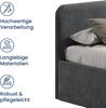 Home Collective Polsterbett Bett mit Stauraum, verstellbarem Lattenrost, viele Größen (Größen: 100x200 120x200 140x200 160x200 180x200 200x200, hochwertiger Kordstoff, made in Germany), wählbare Matratze Federkern oder Kaltschaum, Anthrazit Bild 5