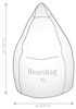 Sitzsack Brava Bean Bag XL ca. 220 Liter Tomate Bild 2