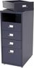 Rollcontainer Boston T851, Schubladenschrank Stahlschrank, 69x28x41cm 5 Schubladen ~ dunkelgrau Bild 5