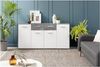 Forte ANTUZA Kommode B x H x T: 162,3 x 88,1 x 34,2, Holzwerkstoff, Betonoptik hellgrau/Weiß, Klein Bild 2
