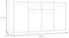Forte ANTUZA Kommode B x H x T: 162,3 x 88,1 x 34,2, Holzwerkstoff, Betonoptik hellgrau/Weiß, Klein Bild 3