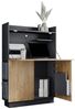 Sekretär Schreibtisch Alena Anthrazit/Goldkraft Eiche 85 x 28.6 cm Vicco Bild 5