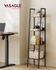 Vasagle Bücherregal, Leiterregal, offen, mit 4 Ebenen, Metallgestell, für Wohnzimmer, Schlafzimmer, Küche, Arbeitszimmer, Büro, Industrie-Design, vintagebraun-schwarz LLS108B01 Bild 2