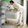 Momi REVO Multifunktions-Beistell- und Kinderbett, 6-stufig höhenverstellbar von 72 bis zu 82 cm, mit Rollen, inkl. Matratze, Befestigungsgurte, Insektenschutz und Bügel mit Spielzeugen Bild 5