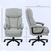 HOMCOM Bürostuhl Ergonomisch Schreibtischstuhl mit Wippfunktion, Leinenoptik (PC Stuhl, 1 St), Bis 200 kg belastbar Bild 3