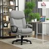 HOMCOM Bürostuhl Ergonomisch Schreibtischstuhl mit Wippfunktion, Leinenoptik (PC Stuhl, 1 St), Bis 200 kg belastbar Bild 2